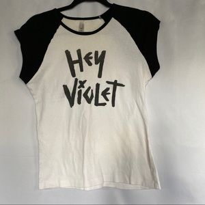 NWOT Hey Violet band baseball tee